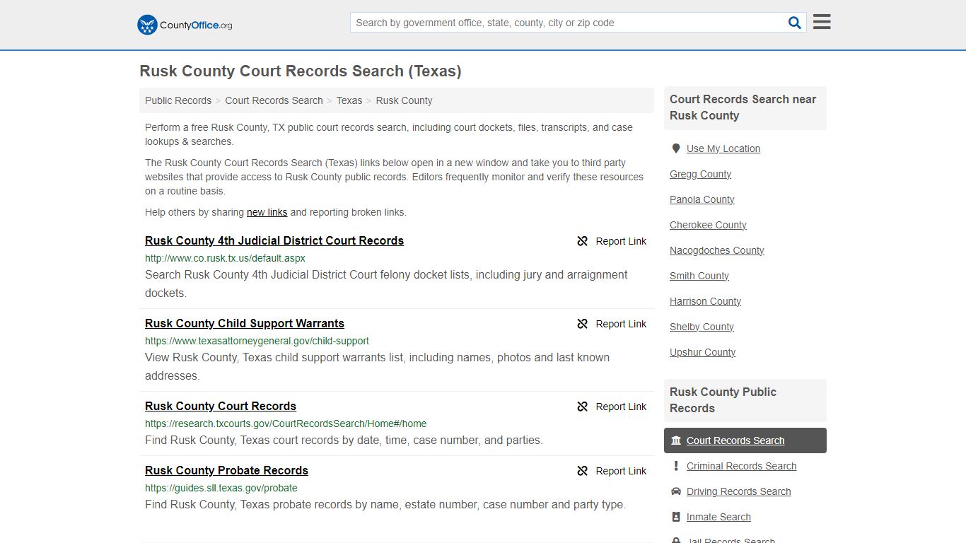 Court Records Search - Rusk County, TX (Adoptions, Criminal, Child ...